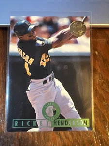 Rickey Henderson 1995 Fleer Ultra Gold Medallion Edition #318 HOF A's gama casi nueva - Imagen 1 de 6