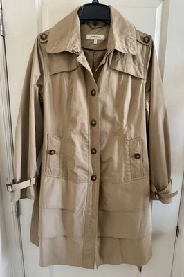 Gabardina Hawke & Co Tostada Chaqueta Beige Manchas Menores Talla Grande Foto 1 de 4