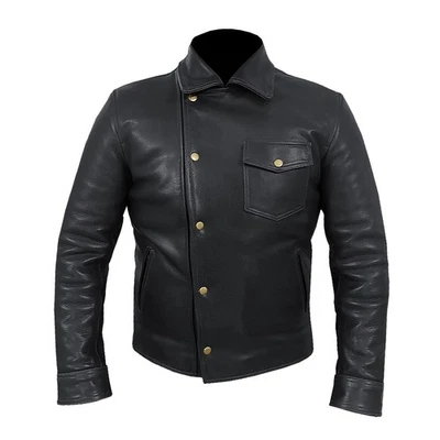 Handmade Armour Biker Jacket – Genuine Cowhide Leather – Personalized with Name - Image 1 of 4