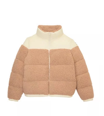 PINK COZY FLEECE QUILTED PUFFER JACKET Size XS - Image 1 of 3