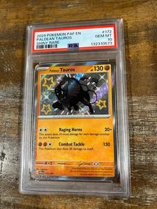 POKEMON 2024 Paldean Fates Shiny Raro PALDEAN TAUROS #172 PSA 10 Gemme Ottime Condizioni - Foto 1 di 2