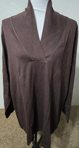 1X Roamans NEU Damen Oberteil Bluse Braun Langarm Kragen 100% Baumwolle - Bild 1 von 3