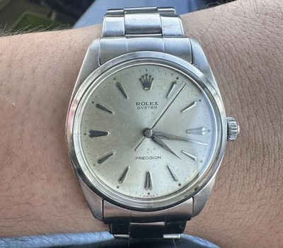 Vintage 1960s Rolex Oyster Precision 6424 36mm Men’s Manual Wind Watch - Image 1 of 4
