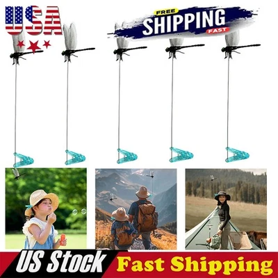 5 PIEZAS Clips Libélula Artificial 3D Simulación Libélulas Sombrero Clip Decoración Jardín Foto 1 de 4