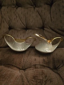 Vintage Pearl China Iridescent Hand Decorated 22kt Creamer and Sugar 2 PC Set - Picture 1 of 5