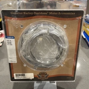 Genuine Harley 69738-05 Single Frenched 5 3/4" Visor Head Light Lamp Bezel Trim - Picture 1 of 4