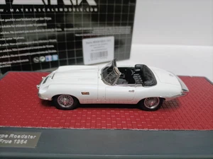 Matrix 1:43 Jaguar E-Type Frua 1964 white open top modified sports car model - Picture 1 of 6