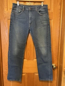 Pantalones de mezclilla elásticos rectos regulares azules CB68 Levis 505 para hombre 36x32 - Imagen 1 de 4