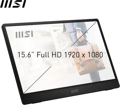 MSI PRO MP161 E2 15.6 Inch Full HD Portable Monitor -60Hz, Eye-Friendly - Refurb - Image 1 of 4