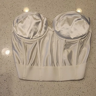 Sujetador Wonderbra Longline 36C blanco con aros sin tirantes *sin correas 7554 Foto 1 de 4