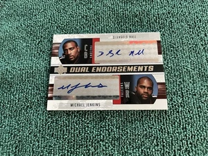 DeANGELO HALL/MICHAEL JENKINS 2004 Upper Deck Doppia Approvazione Auto #DE-HJ Auto - Foto 1 di 2