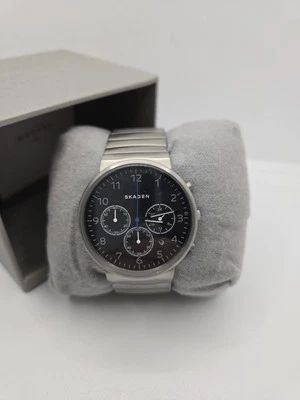 Мужские часы с хронографом Skagen Ancher черный циферблат титан товар No SKW6165 - Изображение 1 из 4