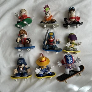 9 Vintage Tech Deck Dudes w/ Surfboard COMPLETE - Picture 1 of 3
