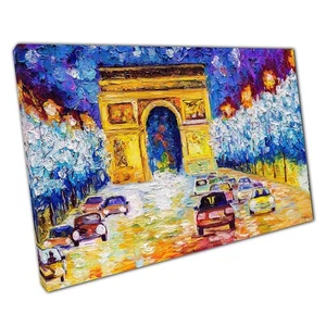 Arc de Triomphe Canvas Print: Iconic Paris Landmark Wall Art for Home & Office - Picture 1 of 10