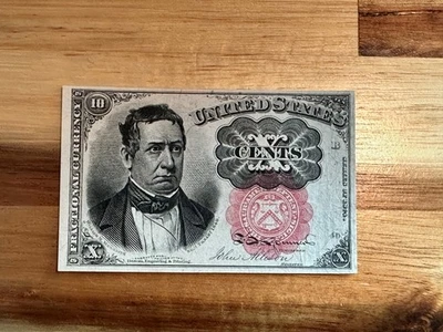 US 10c Fractional Currency Note Position B-40 FR 1266 - Image 1 of 2