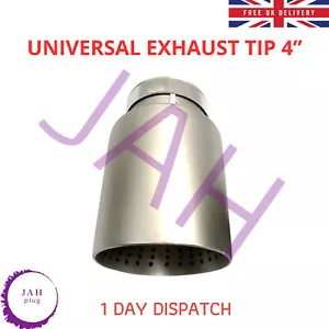 AKRAPOVIC EXHAUST TIPS 4" SAND BLASTED UNIVERSAL SILVER STAINLESS STEEL - Picture 1 of 12