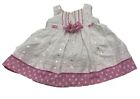 Bonnie Baby, Toddler Pink And White Dress, Size 6-9 Months, Pre-Owned, Used Good