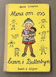 Vintage 1949 Astrid Lindgren Swedish Mera Om Oss Barn I Bullerbyn Hardback Book - Picture 1 of 8