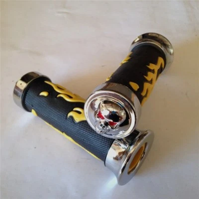 Empuñaduras de llama amarilla de 7/8" para bicicleta de calle Kawasaki Z1000 Z750 ER6n ER6f ZRX Foto 1 de 4