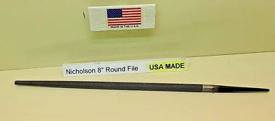 Arquivo redondo Nicholson 21853 11969 corte liso novo estoque antigo * EUA * - Imagem 1 de 4