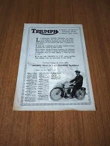 1915 JUNIOR TRIUMPH MOTO MOTORCYCLE EPOCA VINTAGE AD PUBBLICITA - Foto 1 di 1
