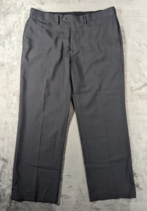 Haggar Pants Mens 38 X 29 Black Classic Fit Pleated Repreve Eclo Stria Casual - Picture 1 of 11