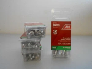 Ace 3/16 in. Dia. x 1/2 in. Aluminum POP Rivets Silver Boat Auto 48 pcs 2014199 - Picture 1 of 4