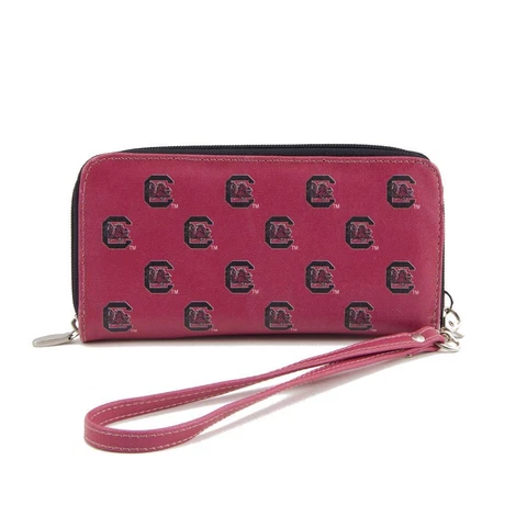 Ladies South Carolina Gamecocks Wristlet Womens Leather Wallet Cellphone Money Cover