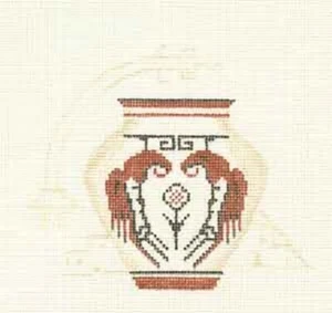 Needlepoint Handpainted Sundance Designs Small Pot A 5x5 - Picture 1 of 1