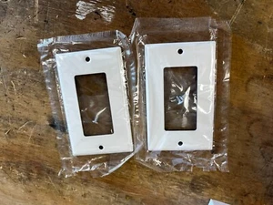 NEW Mulberry #86401 1 Gang White Metal Decora Wallplate 2 - Picture 1 of 2