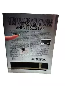 1983 Pioneer PL88F Turntable Music Matters Original Print Ad Vintage 80s - Picture 1 of 1