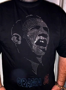 BARACK OBAMA 2008 STUD T-SHIRT - WUNDERSCHÖN GRÖSSE 2XL - BESITZE EIN STÜCK GESCHICHTE! - Bild 1 von 1