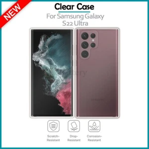 Ultra Slim Schutzhülle Stoßfest Handyhülle KLAR für Samsung Galaxy S22 Ultra - Bild 1 von 5