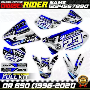 dr 650 suzuki kit graphics stickers decals (1996-2023) dr650 decal graphic wrap - Bild 1 von 2