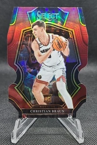 2022-23 Panini Select Christian Braun RC troquelado rojo Premier Level 004/175 SP - Imagen 1 de 3