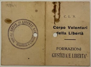 PARTIGIANI CLN TESSERA FORMAZIONI GIUSTIZIA LIBERTÀ Ia BRIGATA DI BARTOLIS - Picture 1 of 6