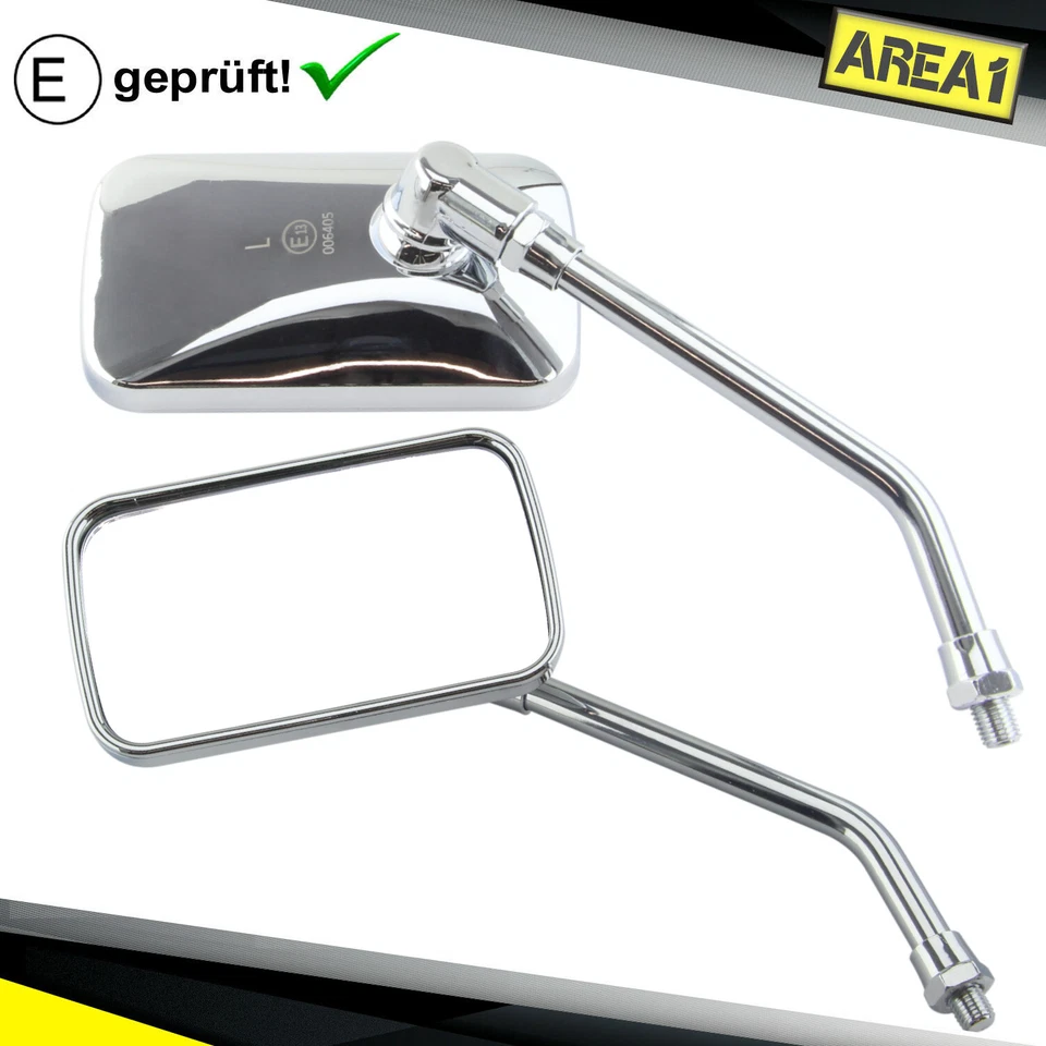 Area1 Vélomoteur Rétroviseur Kit 1xM8 Filetage à Droite + Gauche (V54) - Photo 1/1