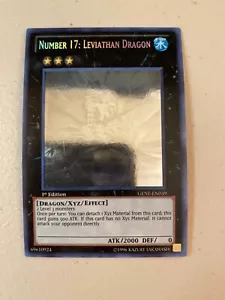 Number 17: Leviathan Dragon Ghost 1st Ed GENF-EN039 Yu-Gi-Oh Minor Scratches - Picture 1 of 11