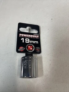 Powerbuilt 3/8 in. Drive x 19mm 6 Point Metric Socket - 940034 - Picture 1 of 5