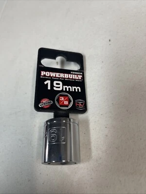 Powerbuilt 3/8 in. Drive x 19mm 6 Point Metric Socket - 940034 - Image 1 of 4