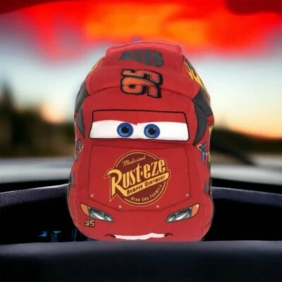 迪士尼汽车翻盖动物园毛绒玩具汽车红色锈色 14 英寸红色金色软玩具礼物  — 第 1/4 张图片