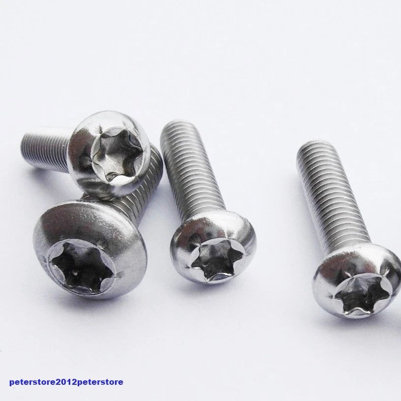 Linsenschrauben TX Edelstahl A2 ISO 7380 Linsenkopf  M3 M4 M5 M6 M8 M10 V2A  - Bild 1 von 1