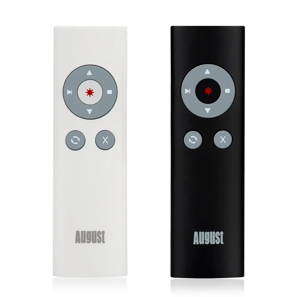 USB PowerPoint Präsentation Fernsteuerung Laser Zeiger August LP200 Schwarz Weiß - Bild 1 von 2