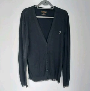 Ben Sherman Signature Mens Knitted Long Sleeved Button Cardigan / Large / Blue - Picture 1 of 8