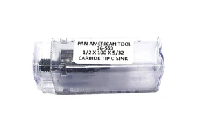 Pan American Tool 36-553 Carbide Tip C'Sink, 1/2" x 100 x 5/32" - Picture 1 of 4