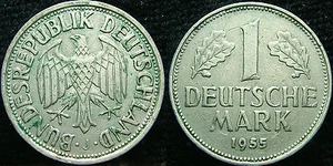 1955 Alemania 1 Mark J - Imagen 1 de 1