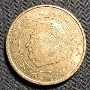 50 Euro Cent Coin Belgium 1999 - King Albert Head - Nice Piece - Picture 1 of 7