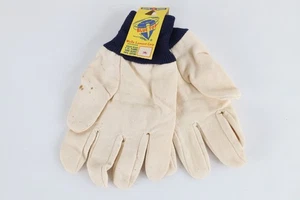 Deadstock Vtg 30s 40s Wells Lamont Corp Blue Top 8 oz Flannel Work Gloves USA - Picture 1 of 6