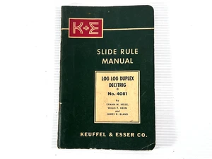 Vintage K&E Keuffel & Esser No. 4081 Slide Rule Manual Log Log Duplex Decitrig - Picture 1 of 12