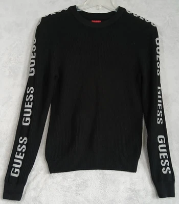 Guess LA Women's Size Small Black Sweater Cable Knit Long Sleeve Thick - Image 1 of 4
